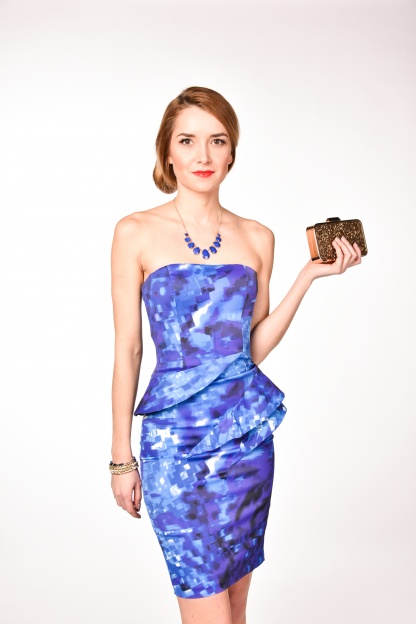obrázok 1 Karen Millen modré spoločenské šaty