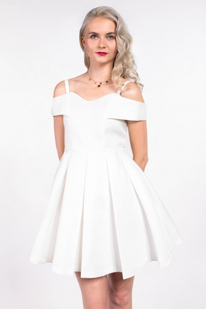 obrázok 1 Chicwish biele mini šaty